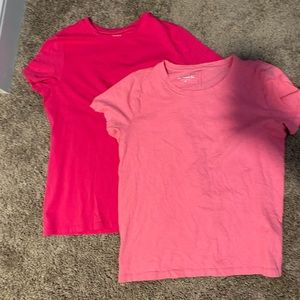 Two pink tshirts